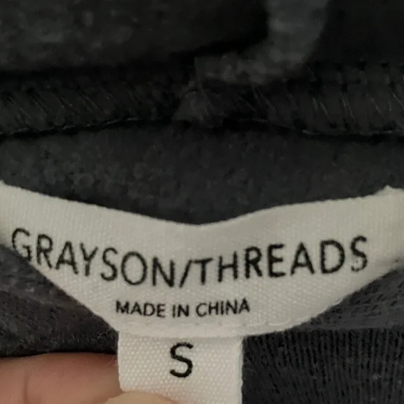 Grayson/Threads: Charcoal Cropped Sweatshirt- S - Picture 2 of 16
